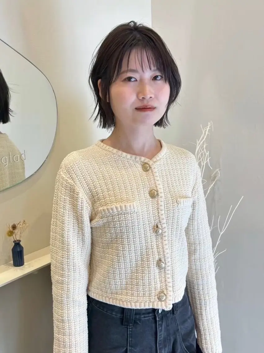 ショート ボブ カット ヘアカラー glad hairのヘアスタイル