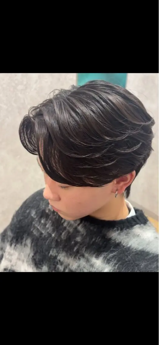 メンズ フェザーパーマ メンズパーマ カット パーマ 内田 悠斗のヘアスタイル