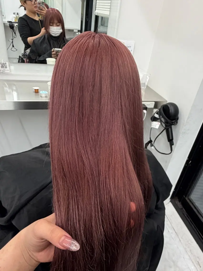 ロング ヘアカラー トリートメント 艶髪ハイトーンカラー 渋谷🎀ririkaのヘアスタイル
