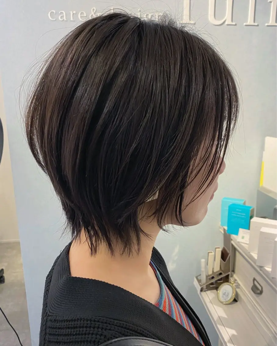 【minimo限定価格❗】ショートヘアの方✨艶カラー✨🤍🌙贅沢マイクロバブル付の写真