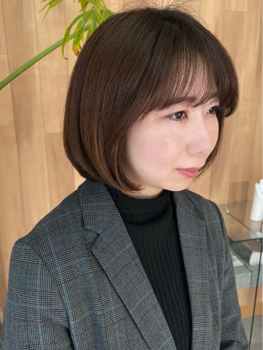 ショート カラー ボブ 村田 萌のヘアスタイル
