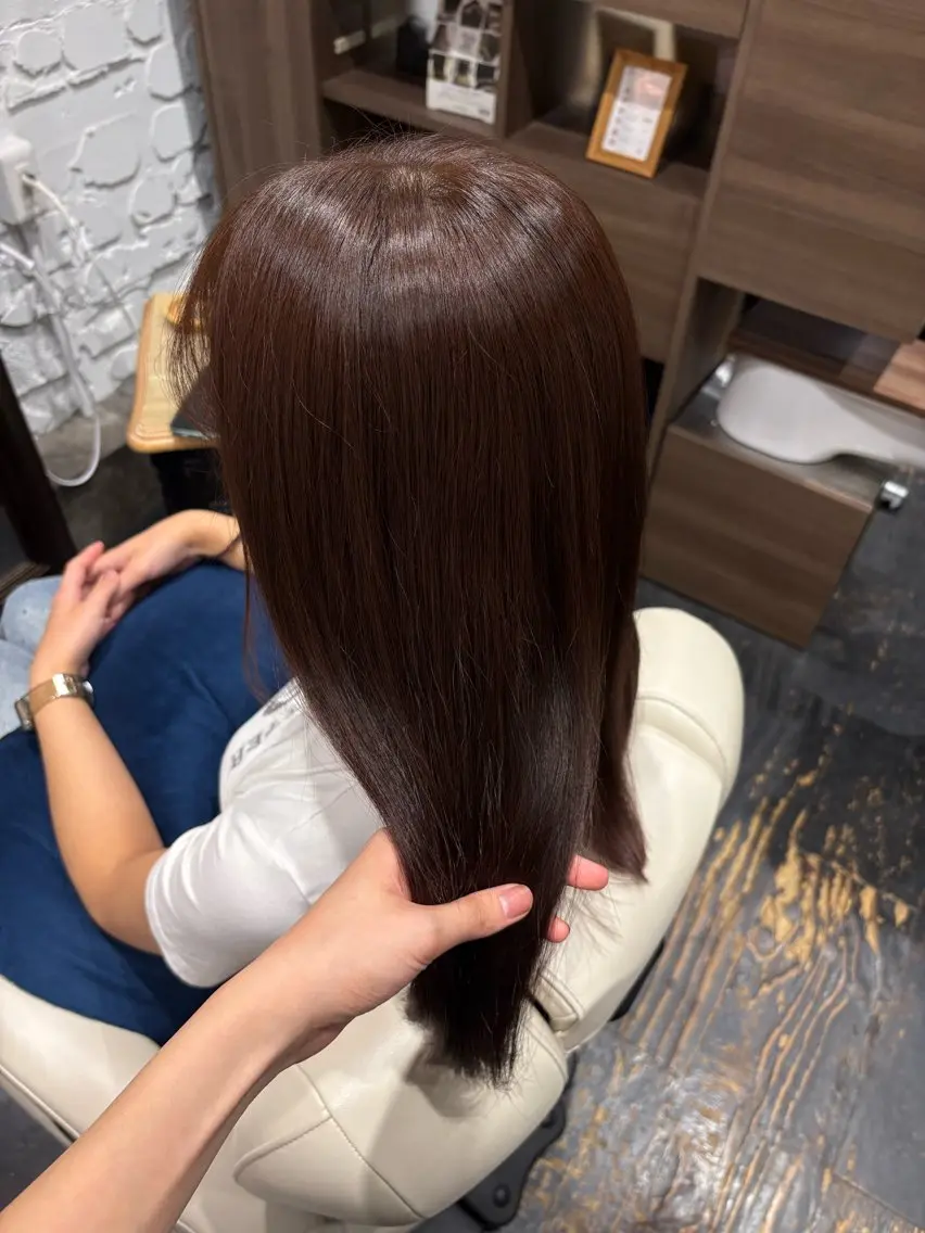 ロング カラー ブラウンカラー マロンブラウン ピンクカラー パープルカラー カット ヘアカラー こと/都島 /ARCOIRISのヘアスタイル