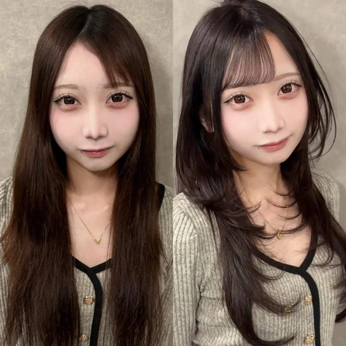 ロング くびれヘア 顔周りカット ハイレイヤー 韓国風ヘア レイヤーカット カット レイヤーカット/ きったん/ハイライトのヘアスタイル