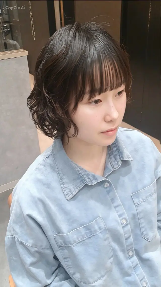 ショート カット パーマ 関口 知佳のヘアスタイル