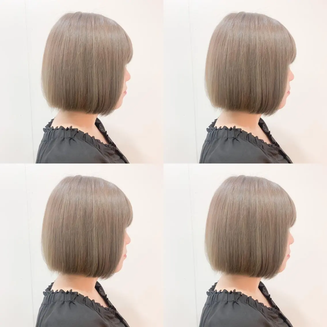 ショート カラー ヘアアレンジ アッシュ アッシュグレー ベージュカラー 黒髪 ブリーチ メンズスタイル ly本厚木のヘアスタイル