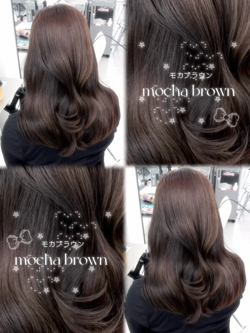 ロング カラー ブリーチ ブラウンカラー 透明感カラー モカブラウン ブリーチなしカラー ヘアカラー トリートメント 池袋透明感カラー💞 りりぃ🎀のヘアスタイル