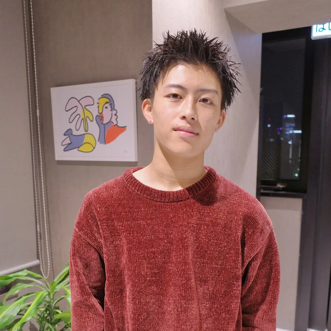 メンズ スパイキーショート ヨシカワ タツキのヘアスタイル