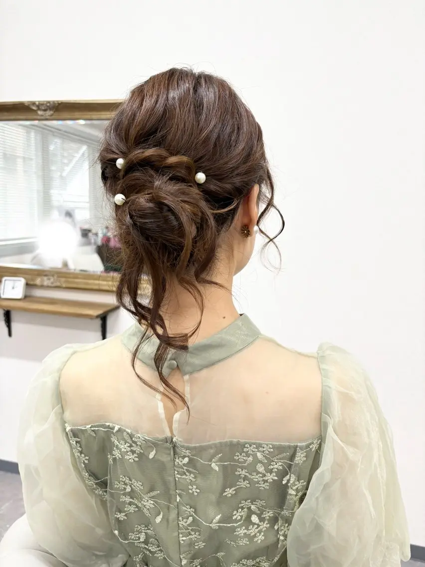 ヘアアレンジ 結婚式・ブライダル ヘアセット ヘアサロン ミカヅキのヘアスタイル