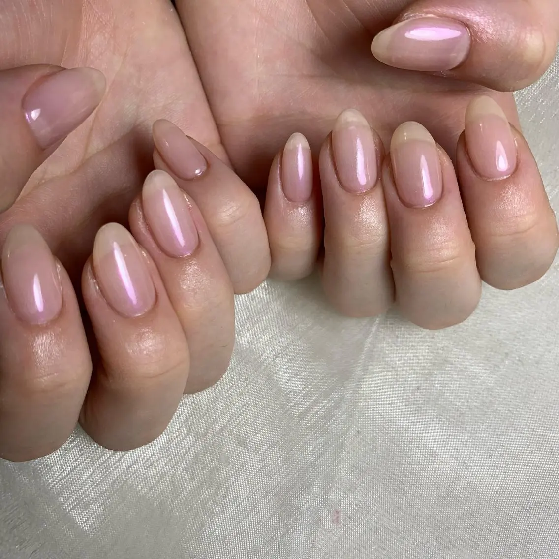 ネイル ミラーネイル パープル 里見 麗のネイルデザイン