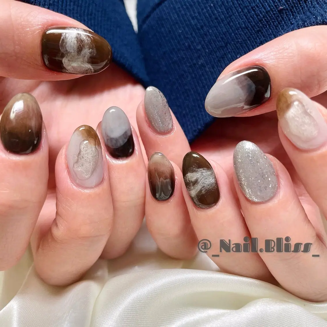 ネイル 持ち込み ニュアンスネイル ハンドネイル NAIL BLISSのネイルデザイン