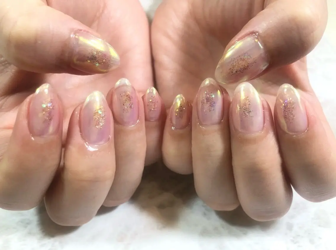 ネイル オーロラネイル Alococo nail🎀miyuのネイルデザイン
