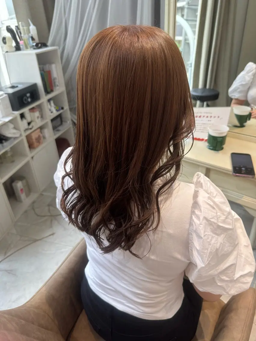 セミロング カラー ブリーチ ブリーチなしカラー 20日◎髪質改善 misatoのヘアスタイル