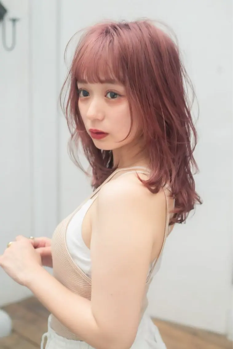 ミディアム カラー ヘアアレンジ ⭐️巻ける縮毛矯正/ レイヤー　to-kiのヘアスタイル