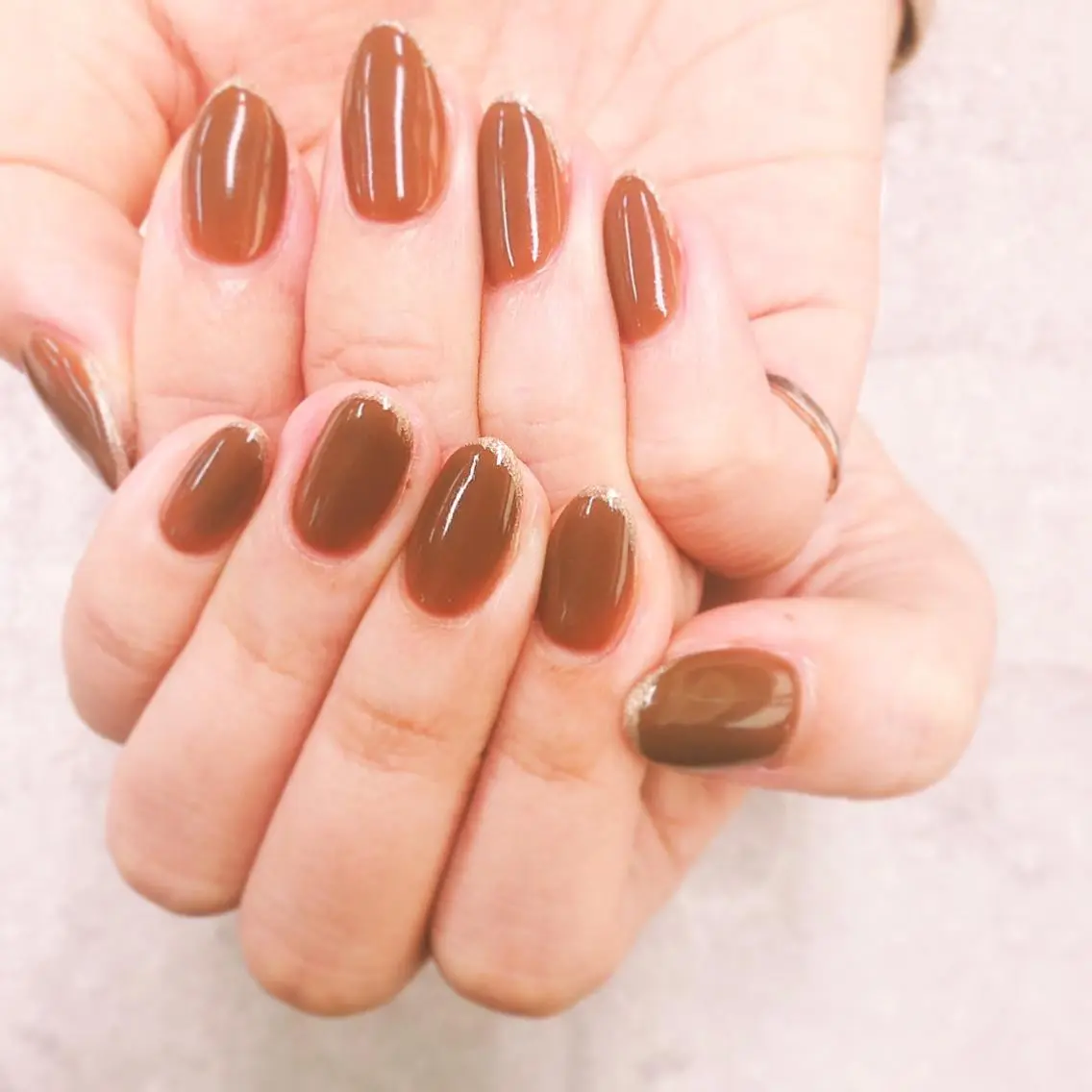 ネイル フレンチネイル ラメ(グリッター) ハンドネイル FASTNAIL PLUS 新宿店のネイルデザイン