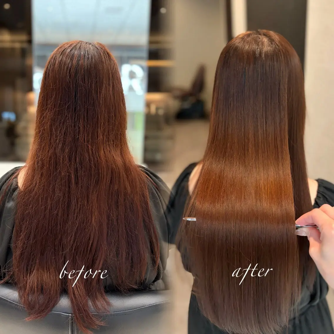 ロング 縮毛矯正 縮毛矯正 トリートメント sakura / Blan ⟡.·のヘアスタイル