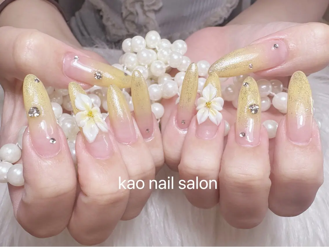 ネイル ハンドネイル kao nail マグネット/長さだしのネイルデザイン