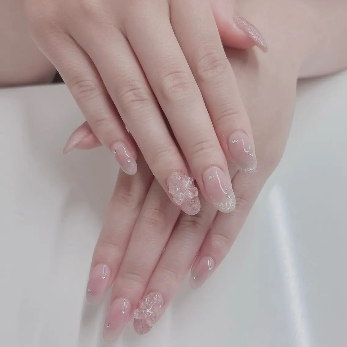 ネイル チークネイル フラッシュネイル フレンチネイル マグネットネイル マグネットフレンチ bs-nail 野村のネイルデザイン