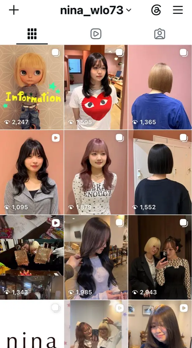 ロング カラー パーマ ヘアアレンジ ナナミ/似合わせ/ レイヤー/ボブ★のヘアスタイル