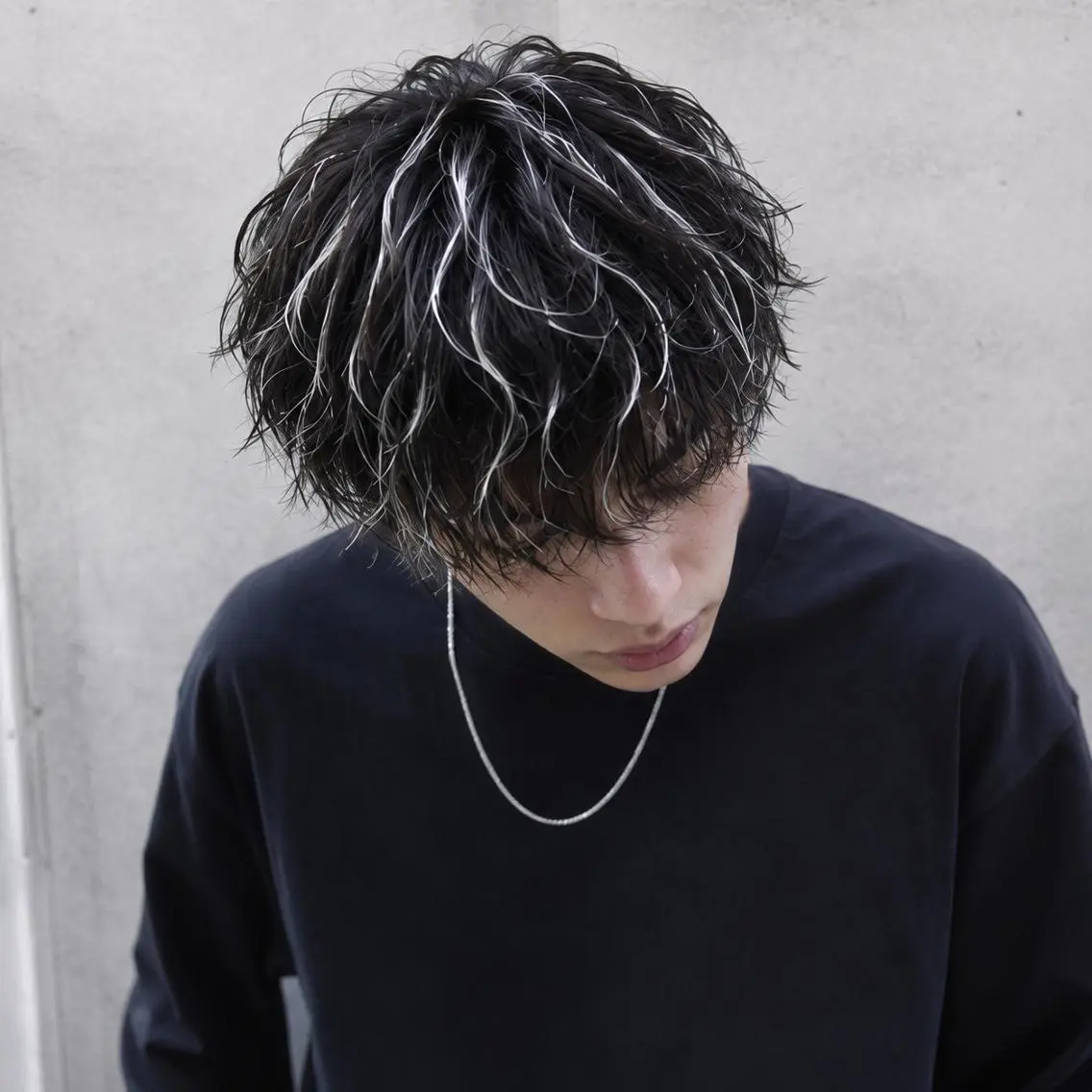 【メンズ限定】ホワイトメッシュ(ブリーチ2回)の写真