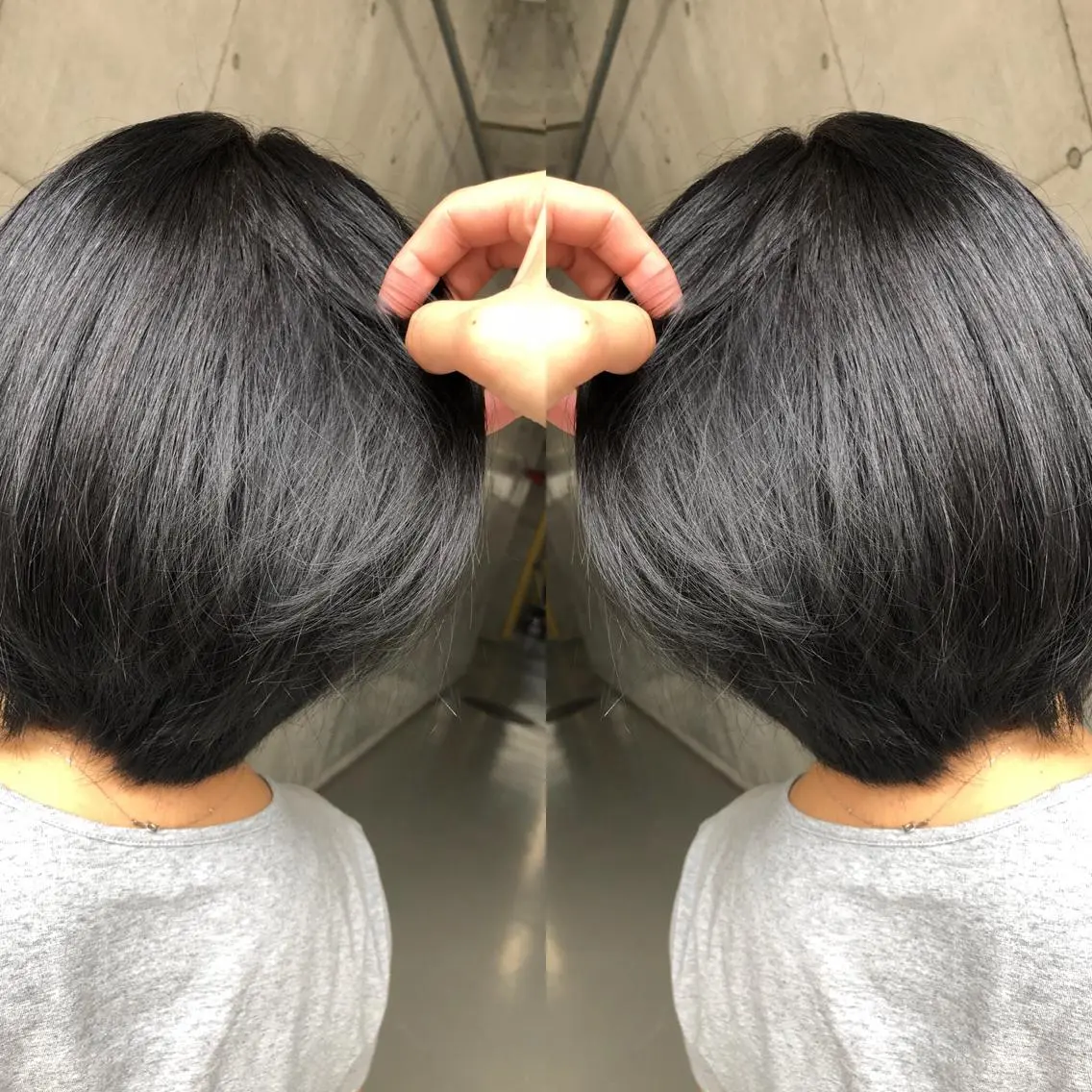 ショート カラー ブリーチ ブリーチなしカラー ハイライト/髪質改善 ans/黒木 和大のヘアスタイル