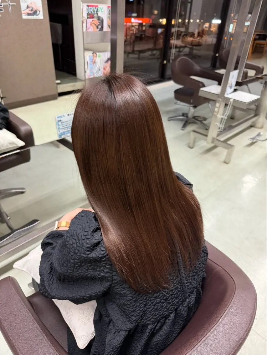セミロング ヘアカラー トリートメント WiLL 小川結羽/ アレンジ/カラー🫧のヘアスタイル