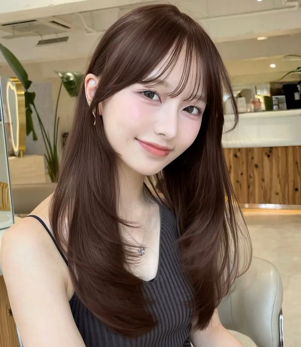 ロング レイヤーカット 長野 美沙のヘアスタイル