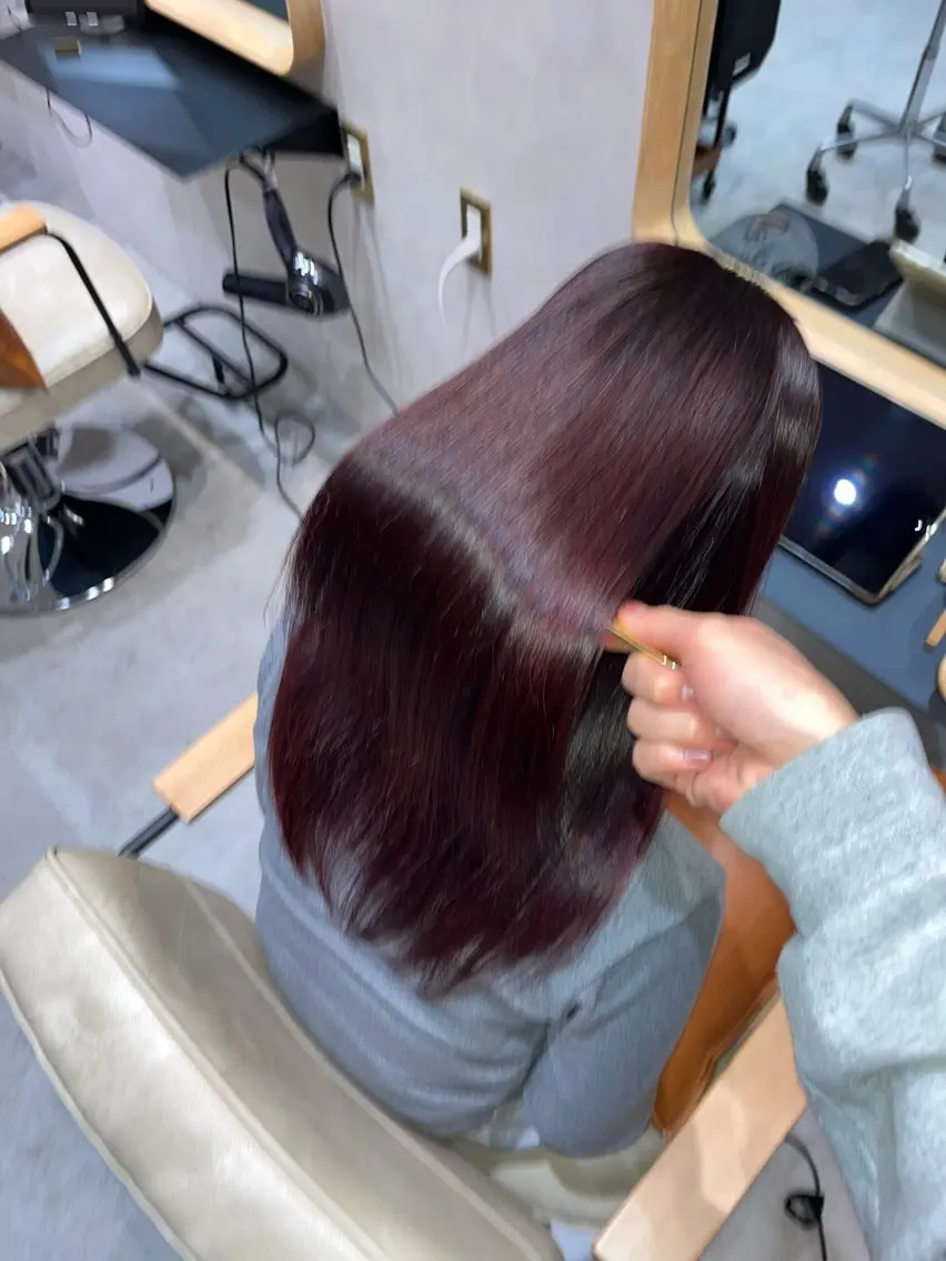 ロング ヘアカラー トリートメント 縮毛矯正/髪質改善 /艶髪特化/こうめいのヘアスタイル