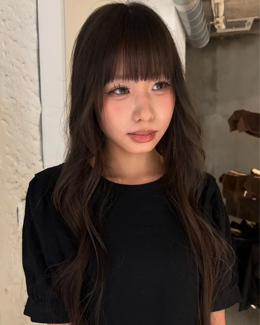 ロング カラー ベージュカラー オリーブベージュ 🎀抜け感ナチュラル 🎵asuna🪽のヘアスタイル