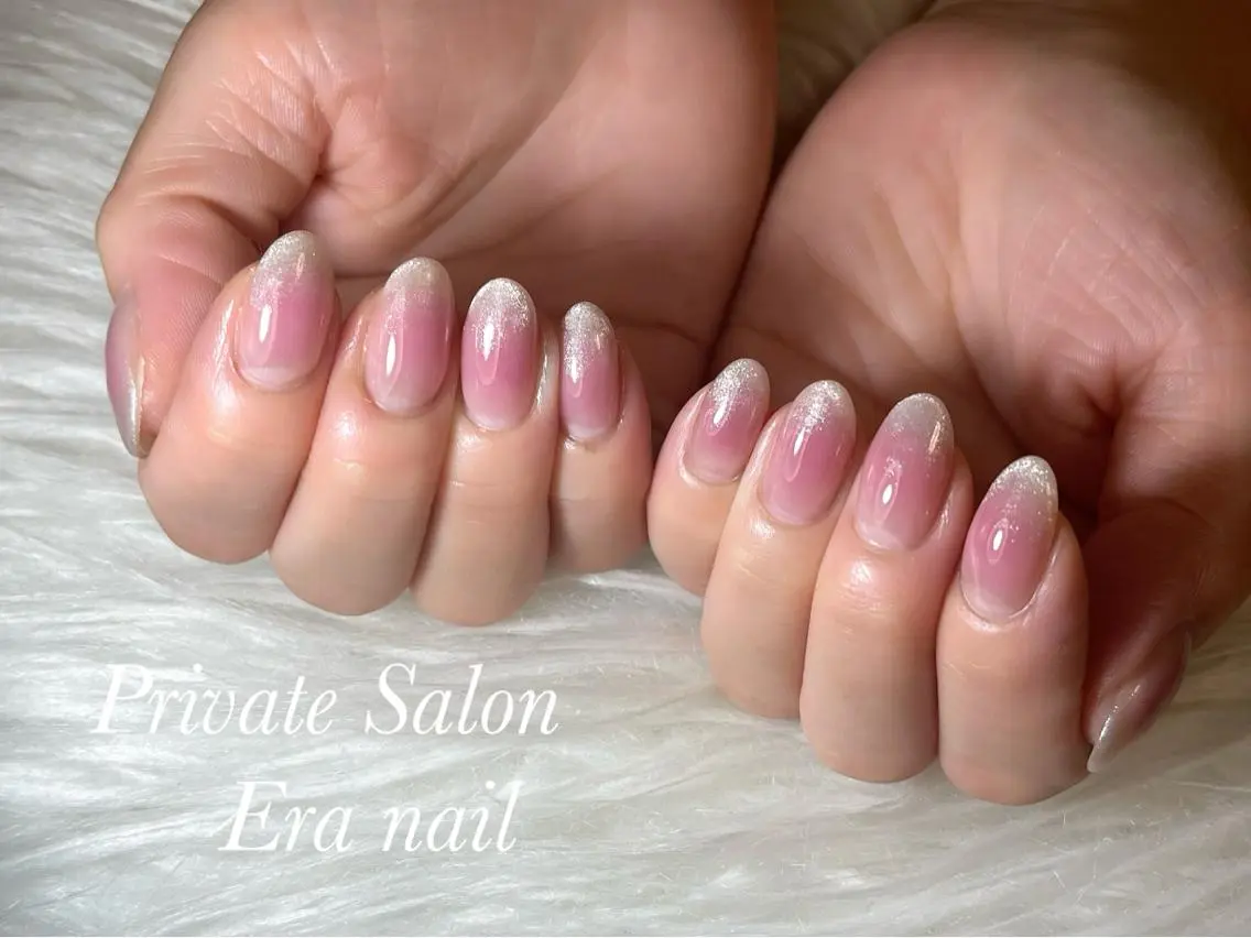ネイル チークネイル グラデーション マグネットネイル Era nailのネイルデザイン