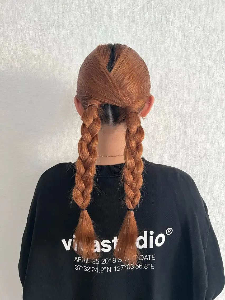 ロング ヘアアレンジ ヘッドスパ ヘアセット ダブルカラー特化✨ /透明感カラーゆりあのヘアスタイル