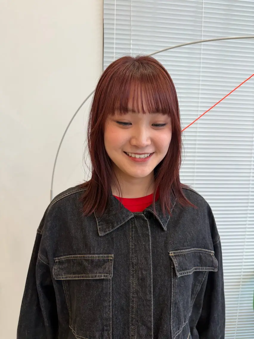 ミディアム ヘアカラー トリートメント 梶原 真帆のヘアスタイル