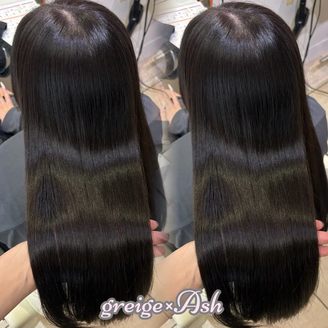 ロング カラー アッシュ アッシュグレー アッシュグレージュ グレージュ カット ヘアカラー トリートメント 新宿/垢抜け艶髪🎀 エクステ/KANAのヘアスタイル
