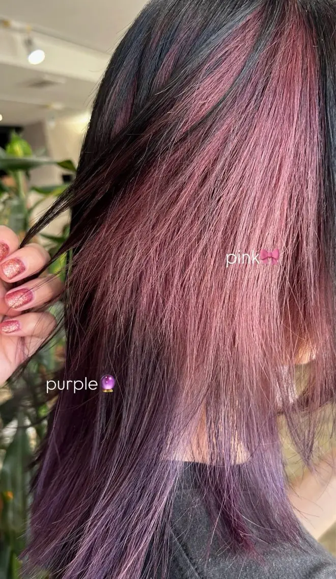 カラー ピンクカラー MI KUのヘアスタイル