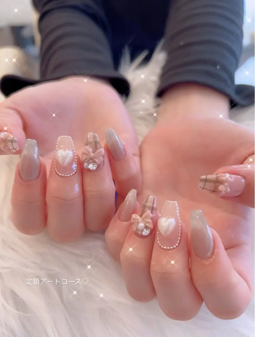 ネイル アートネイル 持ち込み バレンタイン アイラブミーネイル MAMI指名のネイルデザイン