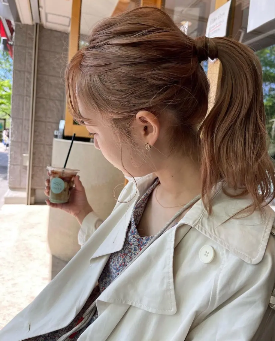 ヘアアレンジ くすみベージュカラー 🪻HARUKAのヘアスタイル