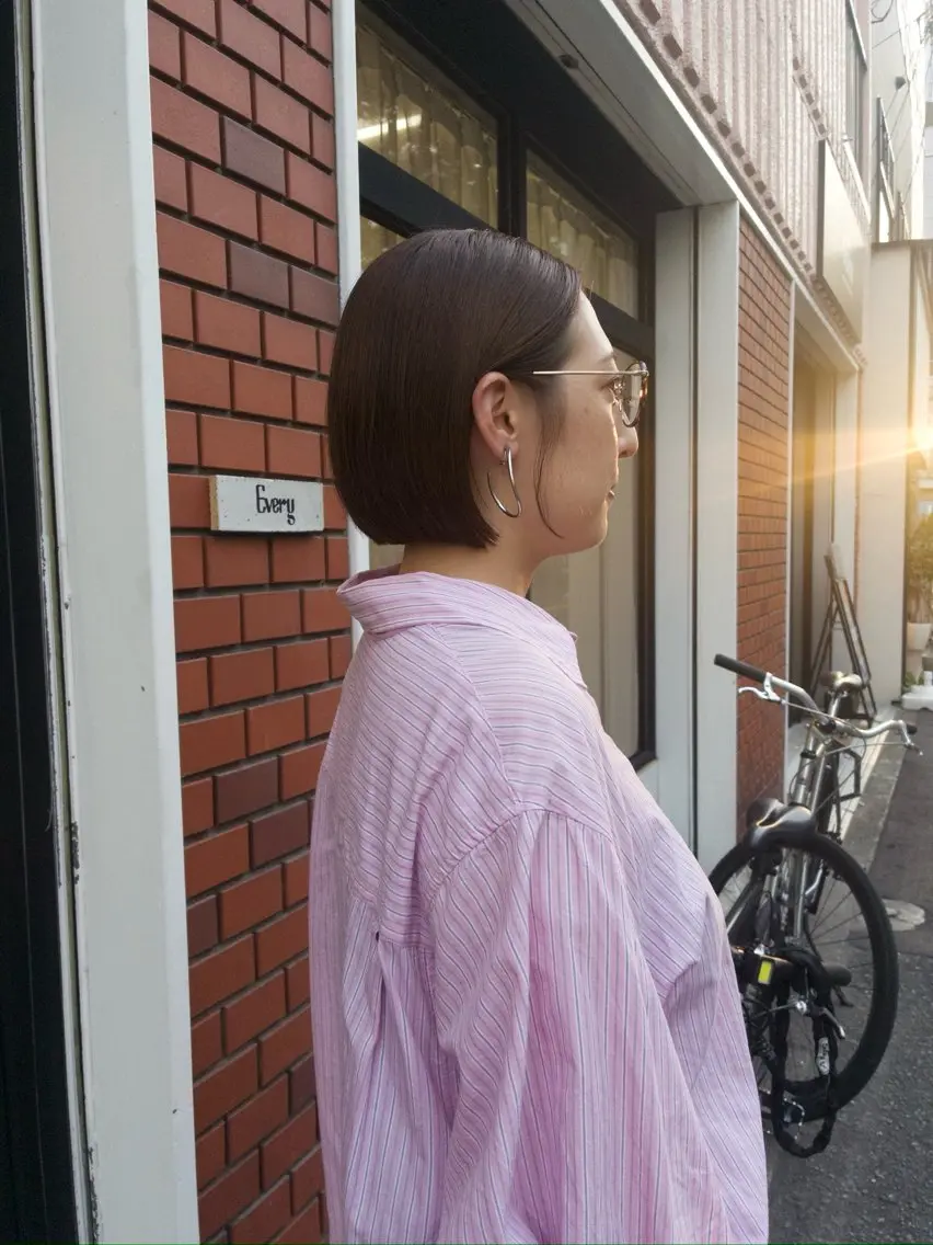 ショート カット ヘアカラー トリートメント イヌイ フウコのヘアスタイル