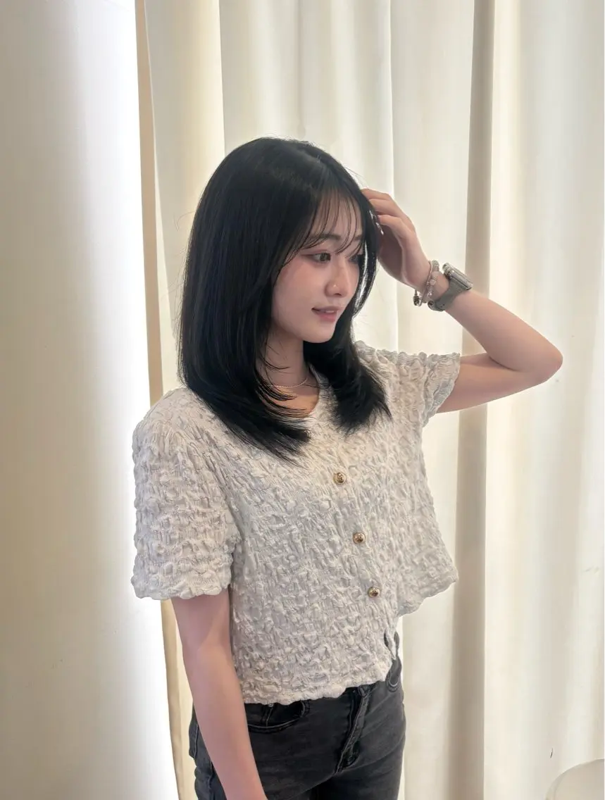 セミロング カラー イノウエ アイ KNACK梅田茶屋町のヘアスタイル