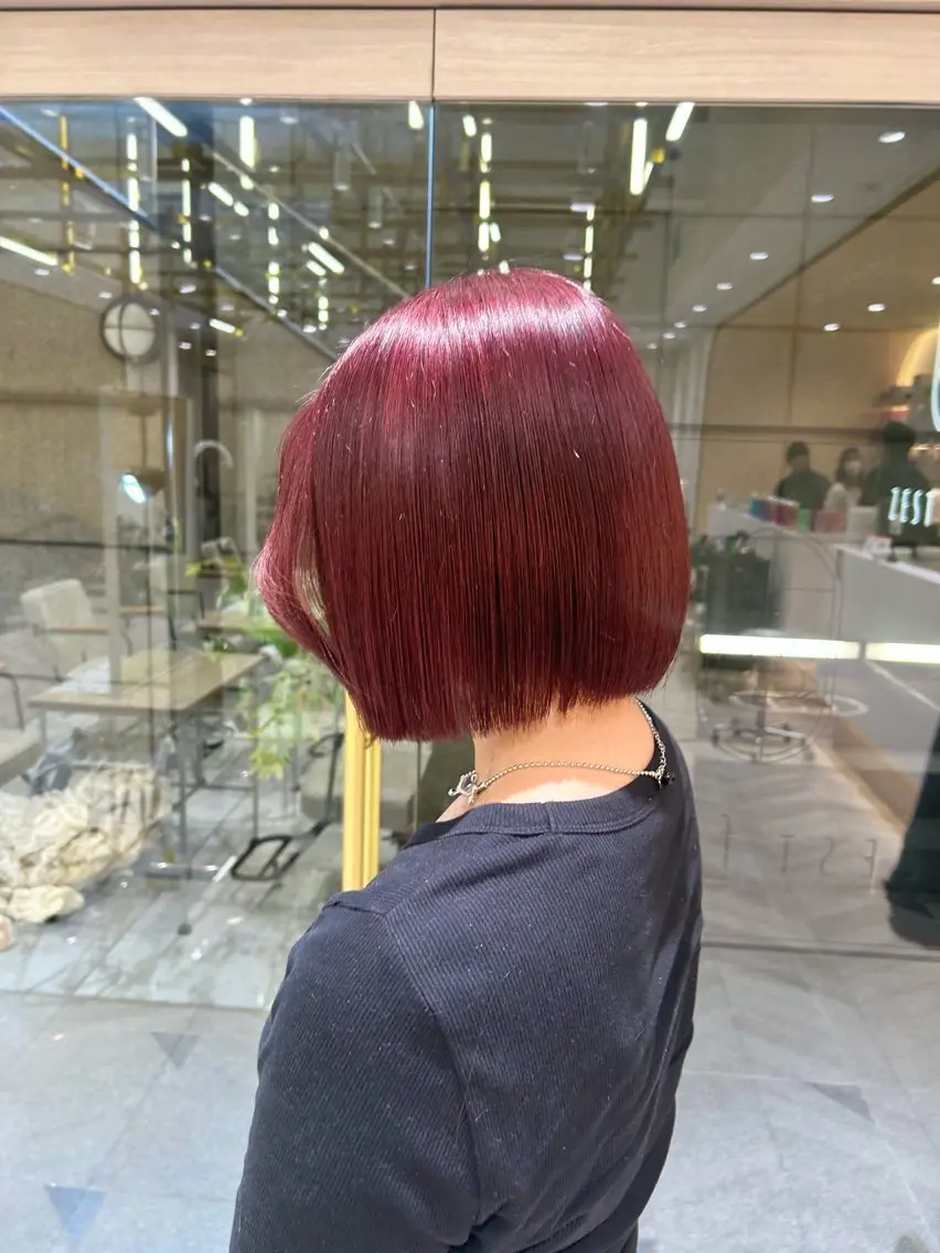 ショート ヘアカラー トリートメント 🇰🇷レイヤー/ト レンドまつげ🎀ミキのヘアスタイル