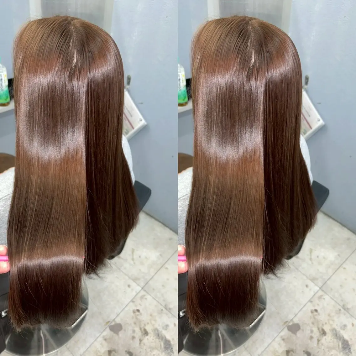 【🌷暖色好きの方🌷】鎖骨上ミディアムカット➕暖色系カラー(ブリーチ無し)➕1stepトリートメント🧴🫧の写真