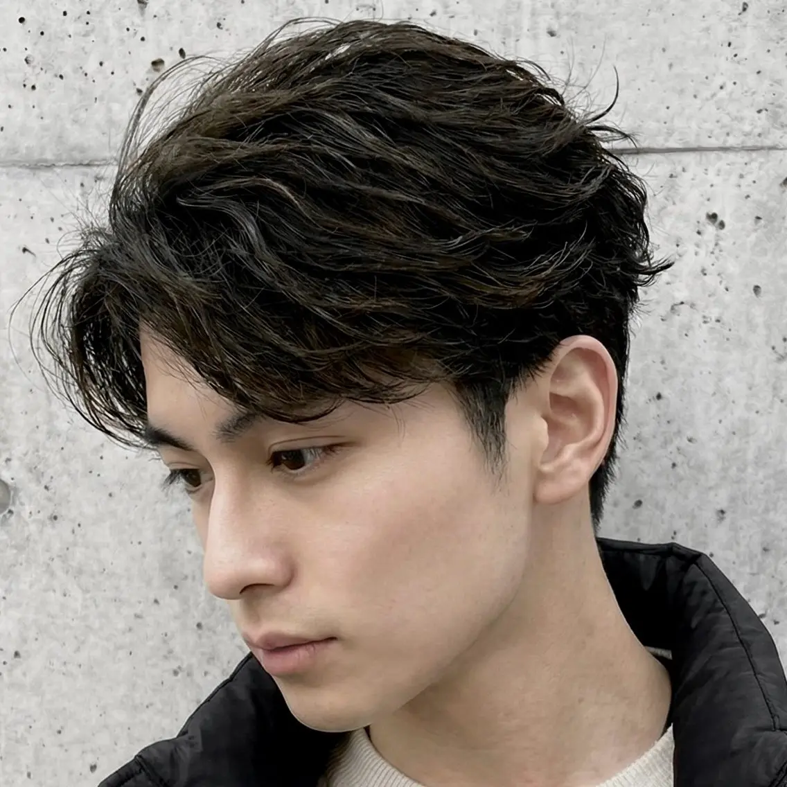 ショート パーマ メンズ フェザーパーマ メンズパーマ ショウタ【HEAD STOCK】のヘアスタイル