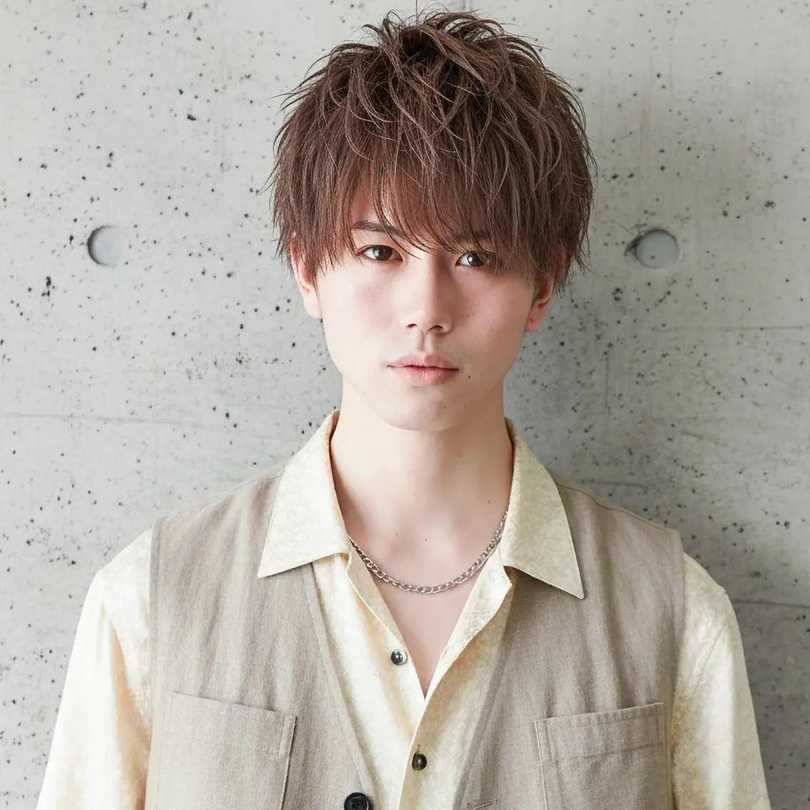 ショート カラー メンズ カット ヘアカラー ハッシュカット 田窪珠妃のヘアスタイル