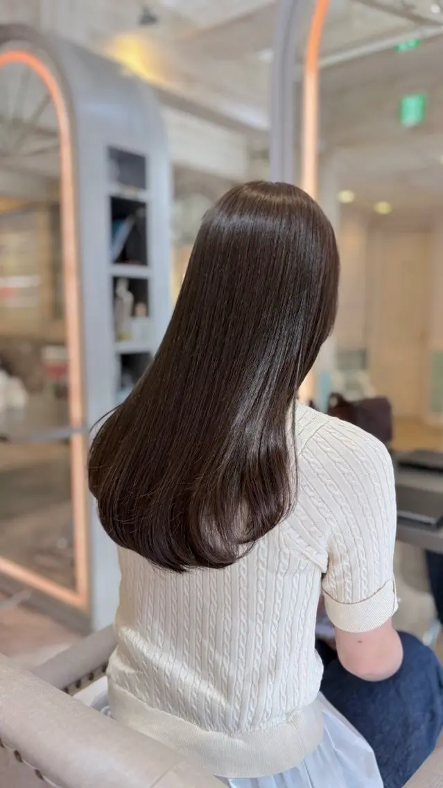 セミロング カラー カット ヘアカラー トリートメント 吉祥寺|くすみ× 透明感|kazutoのヘアスタイル