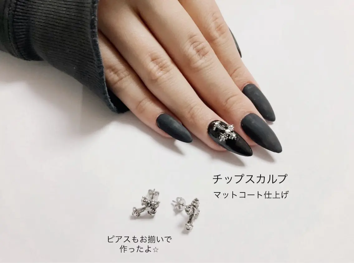 ネイル おそろいネイル マットネイル スカルプネイル ネイルチップ miya yuのネイルデザイン