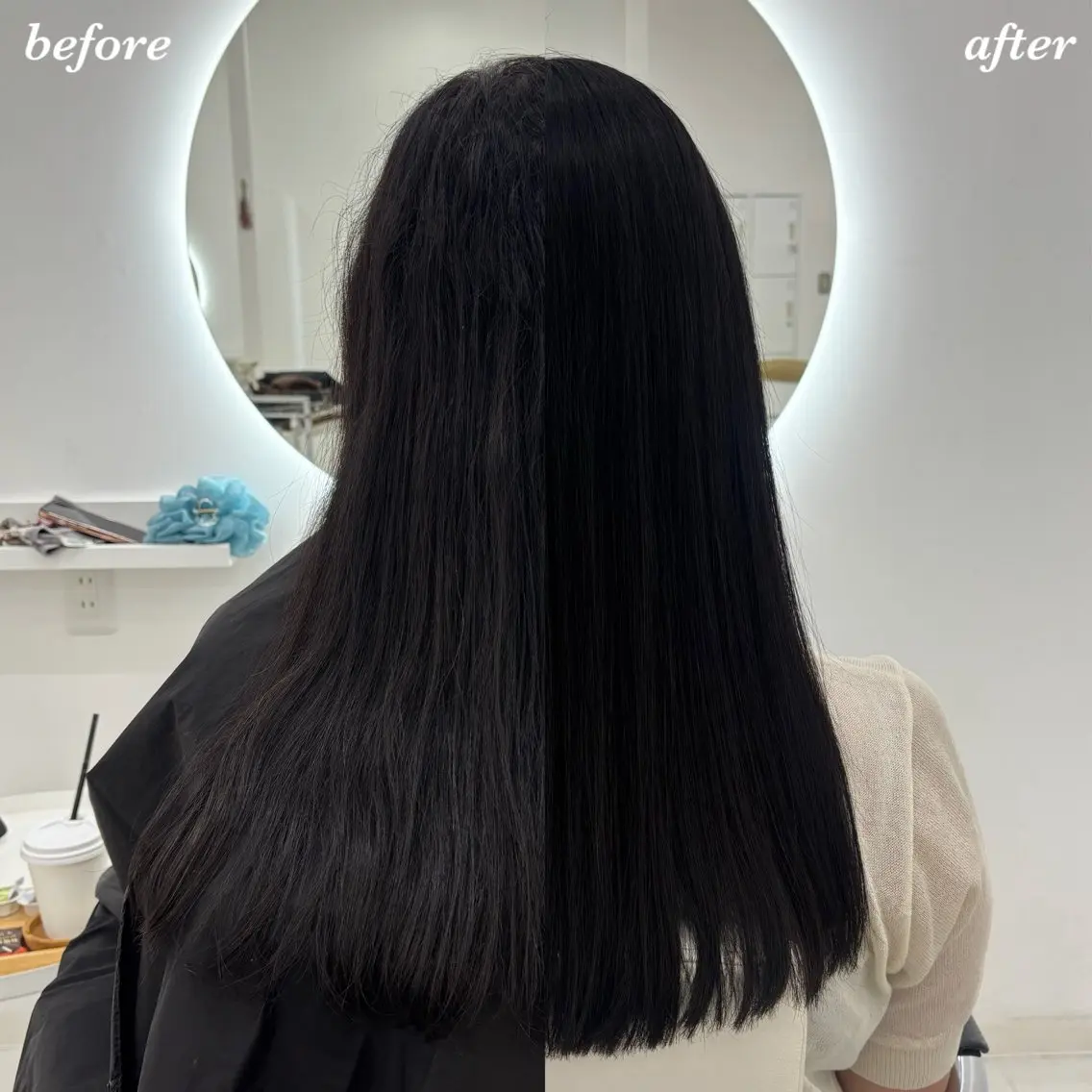 ロング カット 縮毛矯正 トリートメント 【aini天王寺】 𝐚𝐢𝐫𝐢✂︎のヘアスタイル