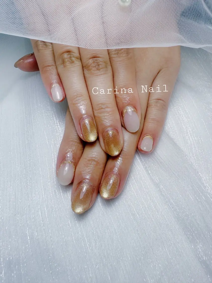 ネイル ゴールド ハンドネイル Carina Nailのネイルデザイン