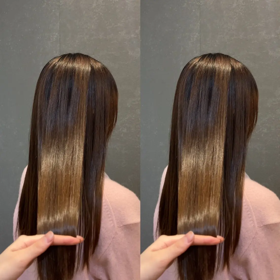 セミロング カラー 髪質改善 トリートメント み うのヘアスタイル