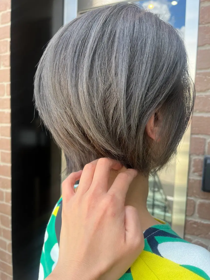 ショート カラー カット ヘアカラー トリートメント ヘッドスパ ヘアセット 久木原 ゆりのヘアスタイル