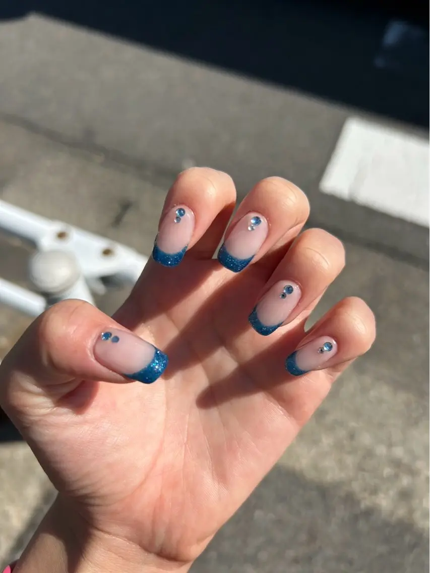 ネイル フレンチネイル ラメ(グリッター) koko nailのネイルデザイン