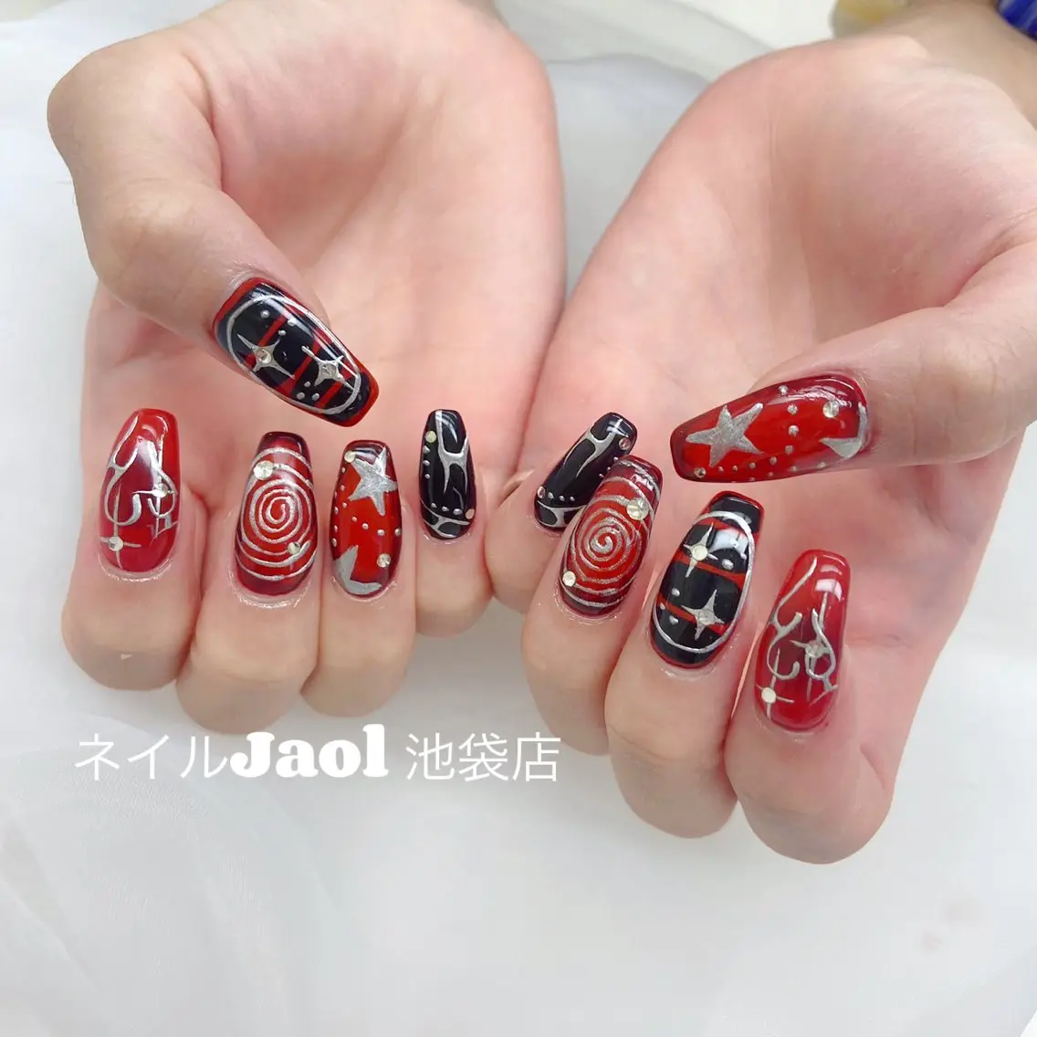 ロング 韓国風ヘア ネイルJaol 池袋のネイルデザイン