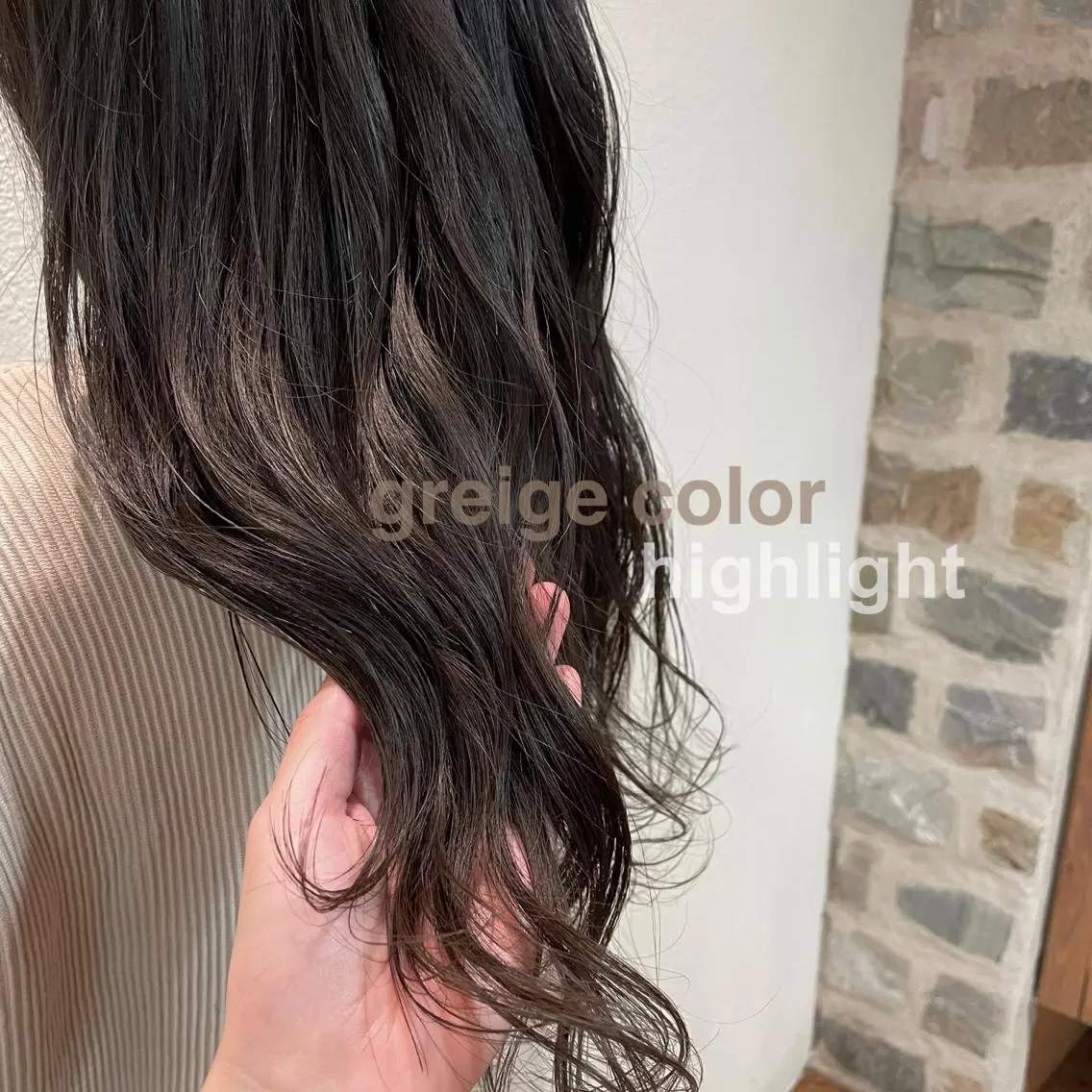ロング カラー 透明感カラー グレージュ ハイライトカラー ハイライト 𓂃megu‪𓂃 森野めぐみのヘアスタイル